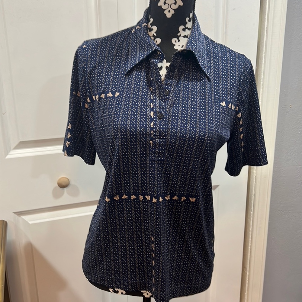 Blue butterfly Blouse size Small
